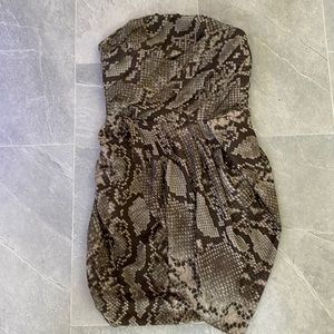 MICHAEL KORS Strapless crocodile pattern short dress SIZE 2